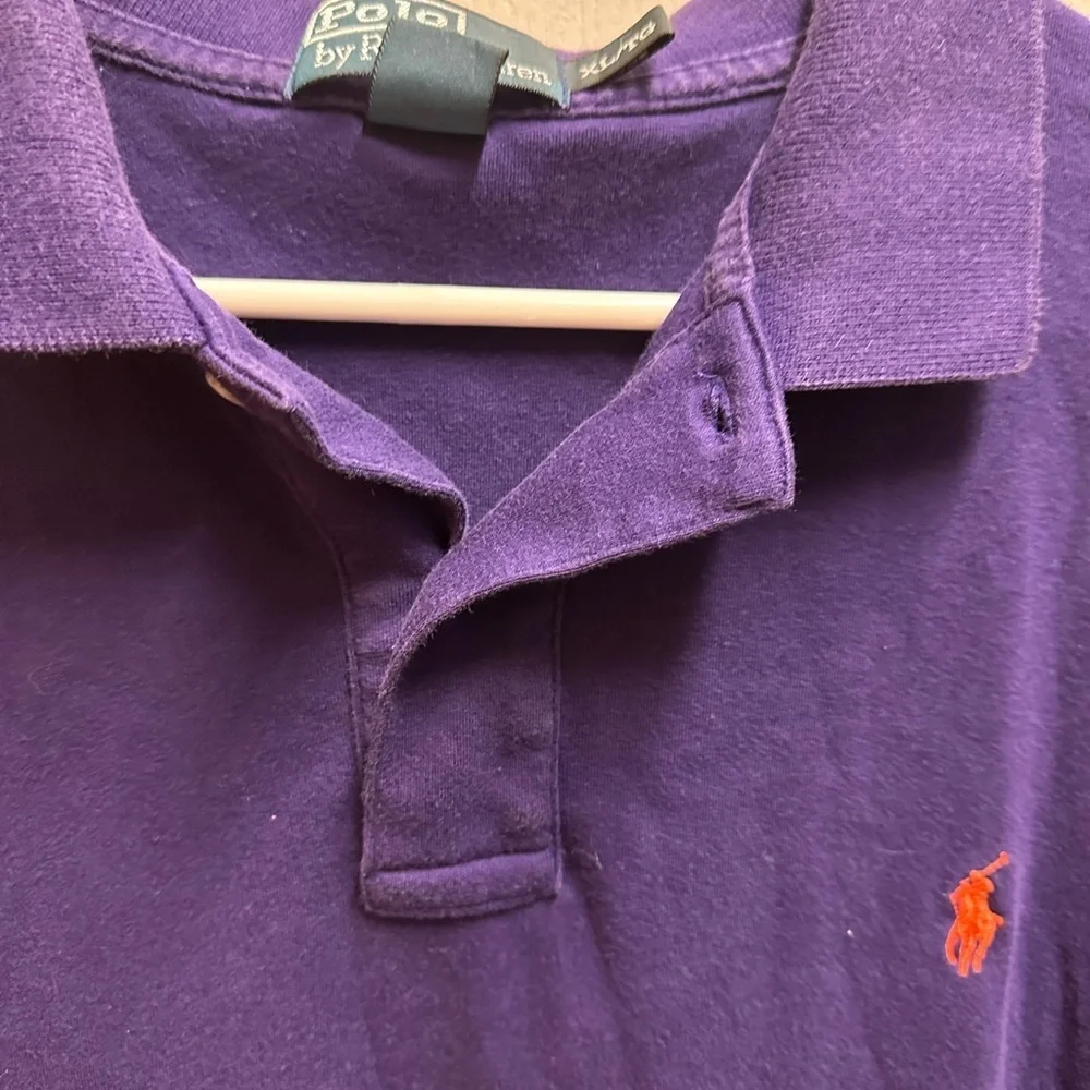 Polo by Ralph Lauren Men's Polo shirt purple pre-owned size XL-TG # 434